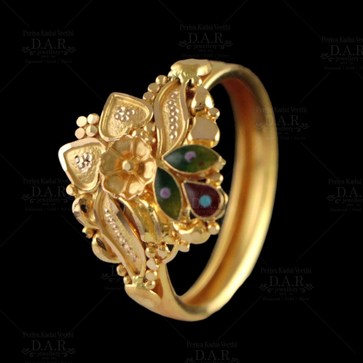 Buy morir Gold Plated Enameling Red Agate Ring Fashion Jewelry For Men and  Women at Amazon.in