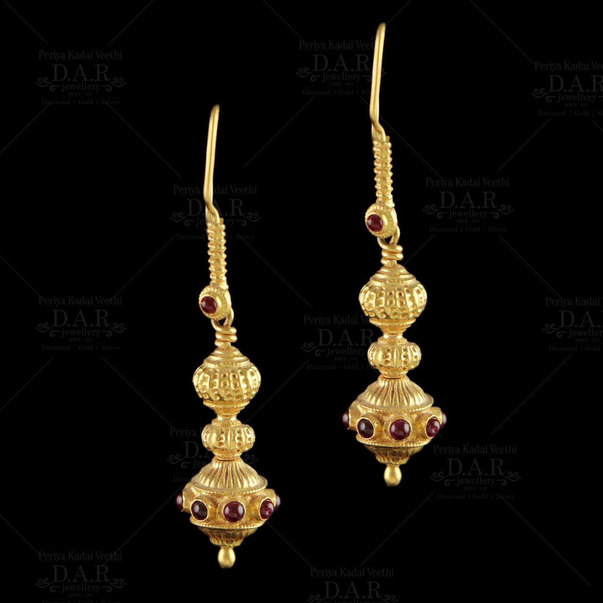 Buy 22Kt Gold Plain Stud Earrings 77VI7944 Online from Vaibhav Jewellers