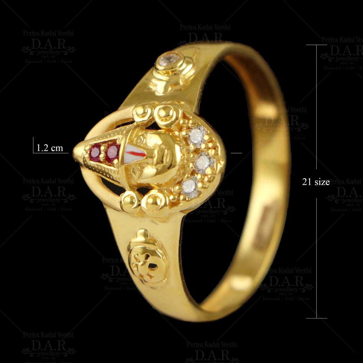 Buy Zumrut� Gold Plated CZ Studd Tirupati Balaji/Sri Venkateswara Swamy  Good Luck Charm Fashion Free Size Finger Ring for Women/Men at Amazon.in