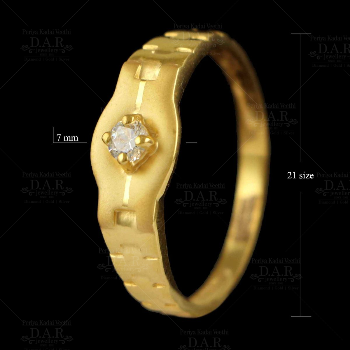 Two Gram Gold Ring Patterns Premium Forming Jewelry For Men FR1350