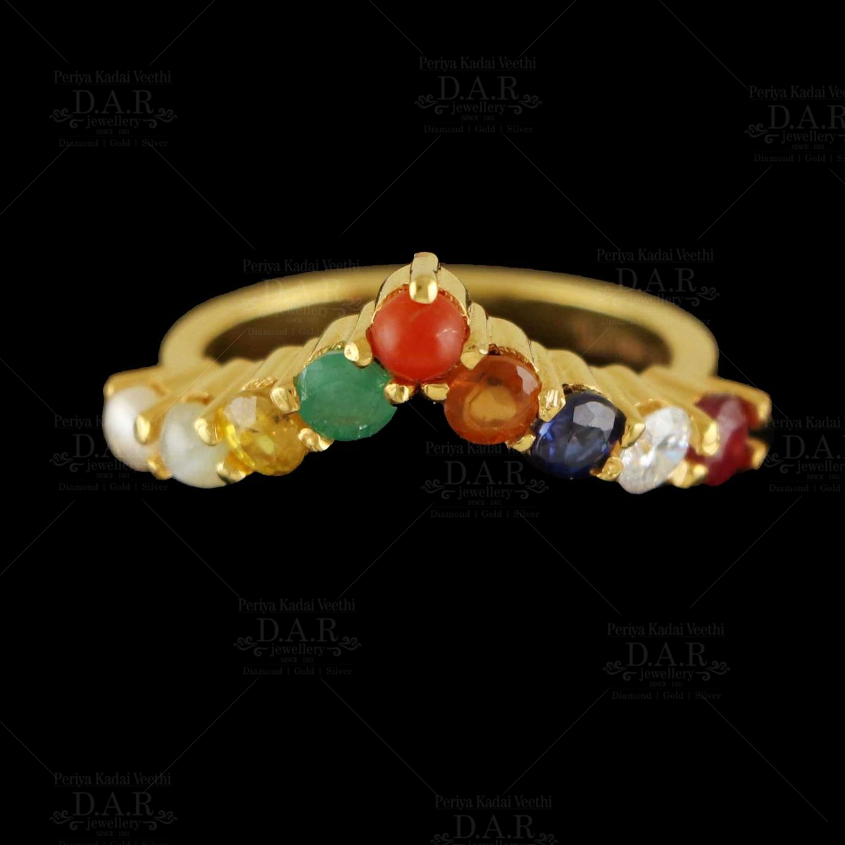 Buy Ceylonmine Navratna Ring With Natural Multi Stones Stone Crystal Silver  Plated Ring Online at Best Prices in India - JioMart.