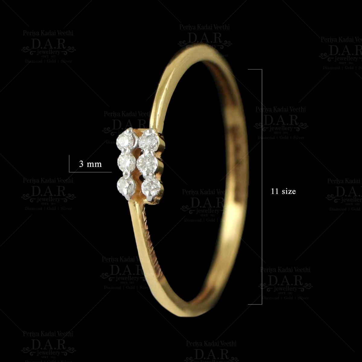 Daesar 14K Yellow Gold Rings Men, Promise Wedding Rings Men Wide Ring Rows  1.7ct Round Created Diamond Yellow Gold Ring Size 5 | Amazon.com