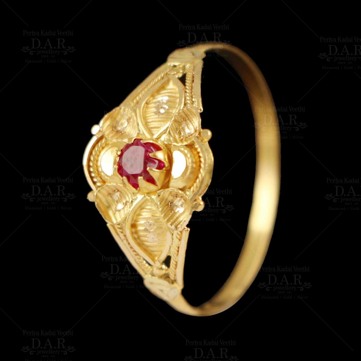 Showroom of 916 gold karda traditional design ring | Jewelxy - 222883