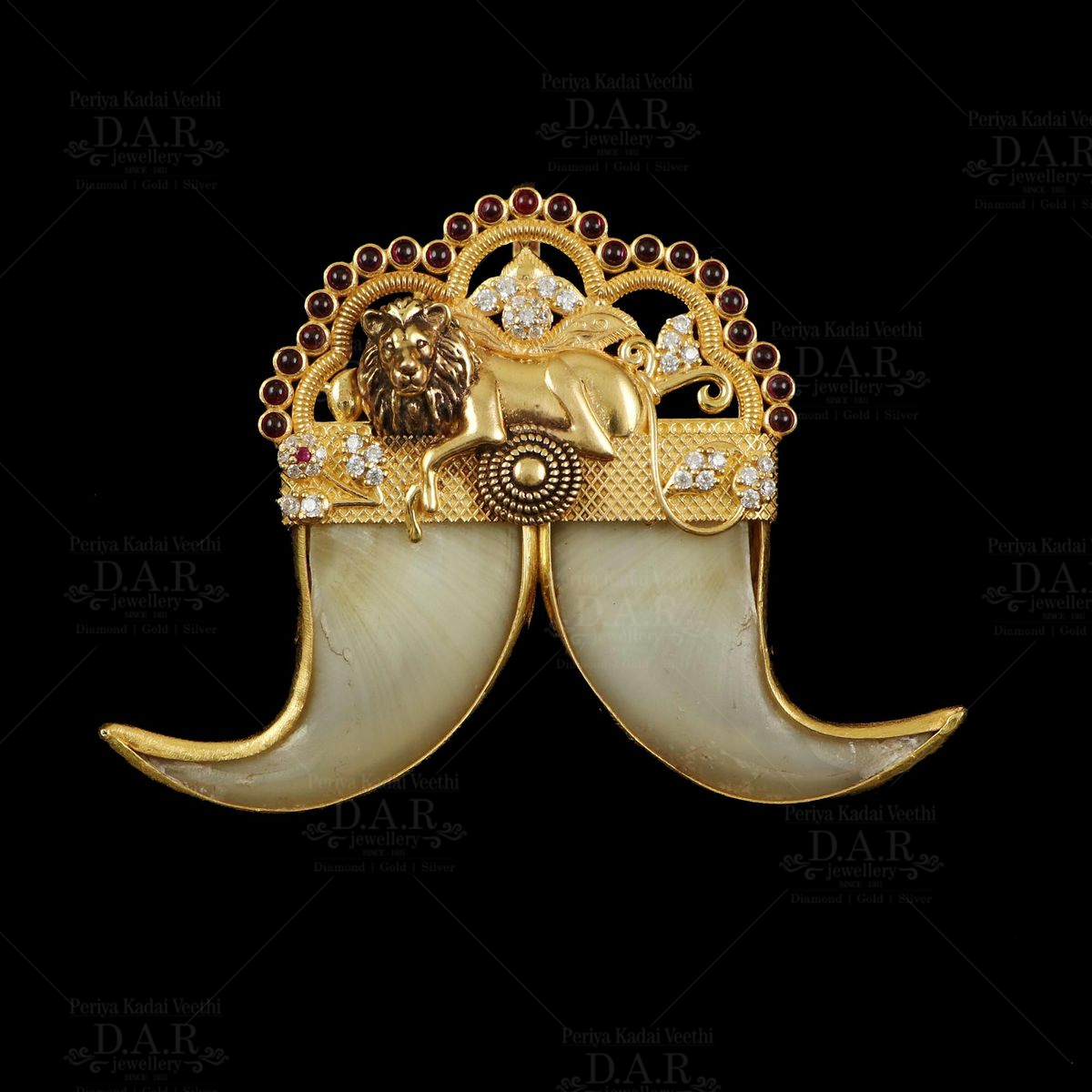Buy 22Kt Gold Precious Stone Tiger Nail Pendant 115VG787 Online from  Vaibhav Jewellers