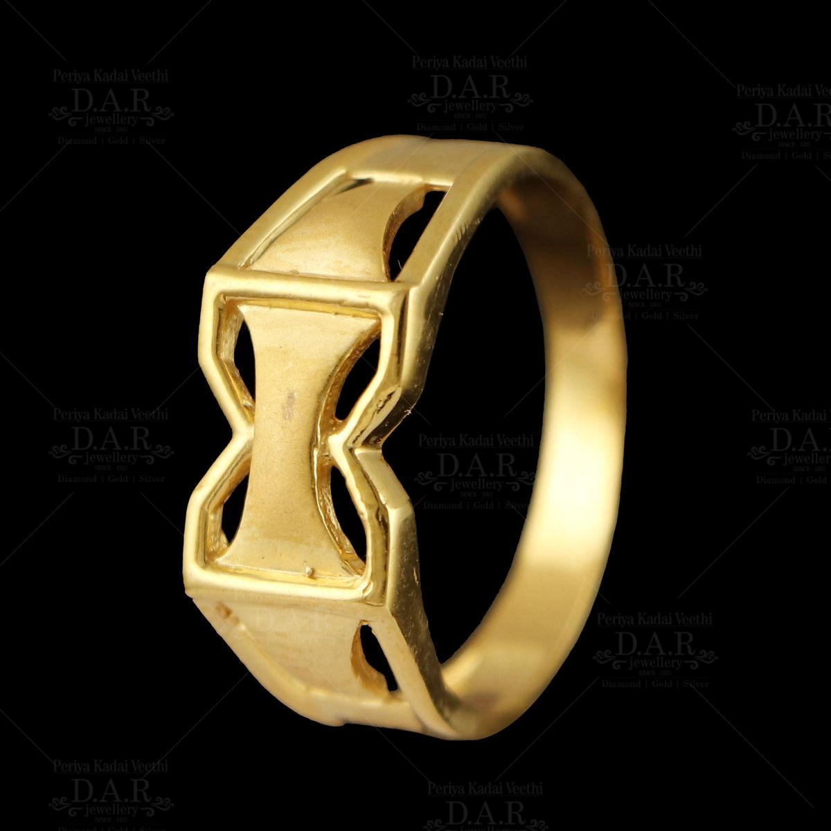 Engraved Cube Signet Ring [Gold, Silver] | FARUZO