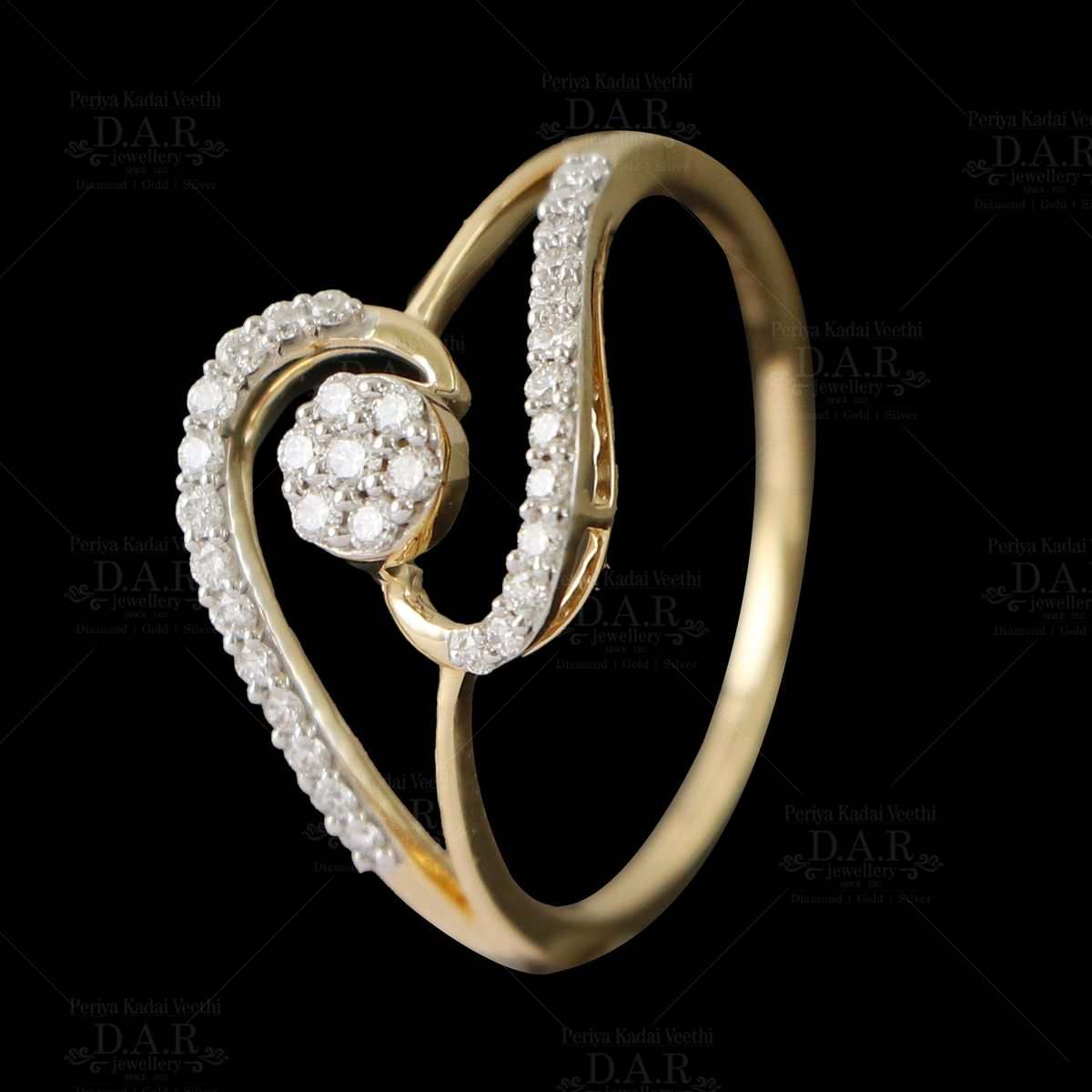 Handmade Yellow Gold 4 Bar Diamond Ring | Atlanta Diamond Design