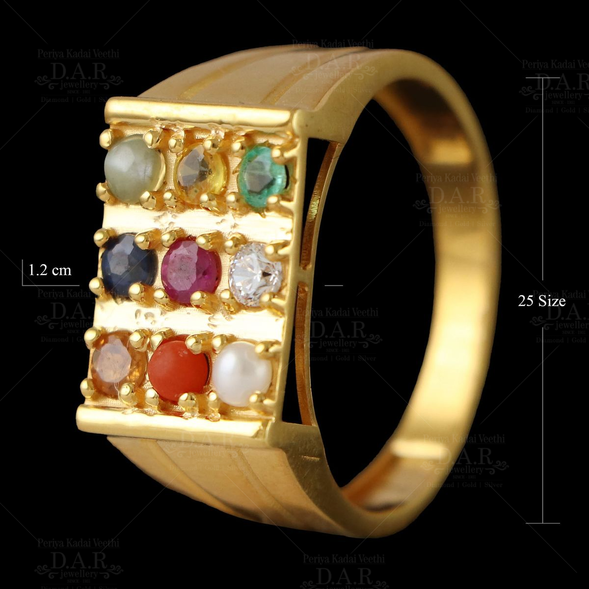 Brass RG026 Gold Plated Navratna Ring at Rs 45/piece in Jaipur | ID:  18431602288