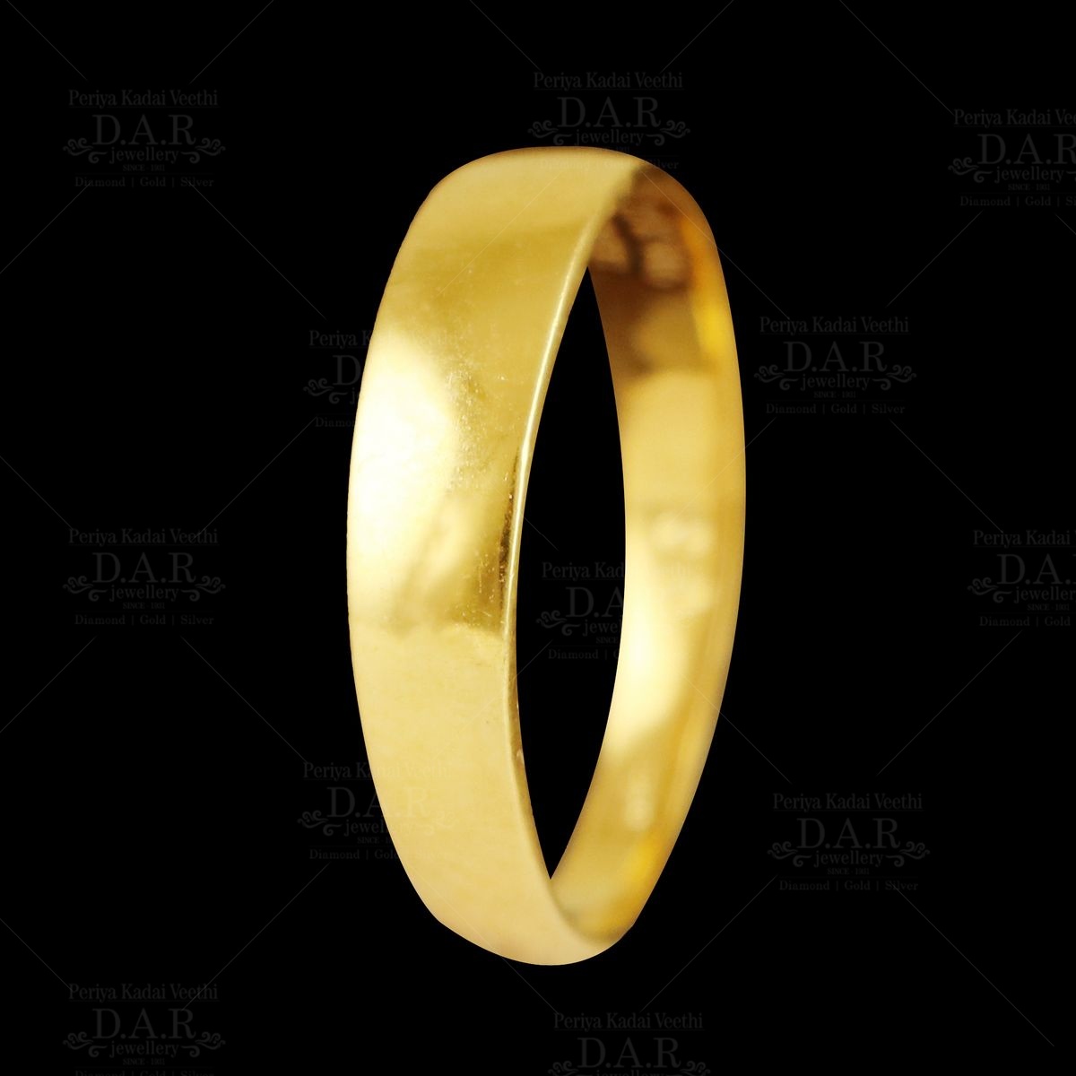 Classic Plain Square Signet Ring Band for Men 18ct Yellow Gold Plated – J F  M