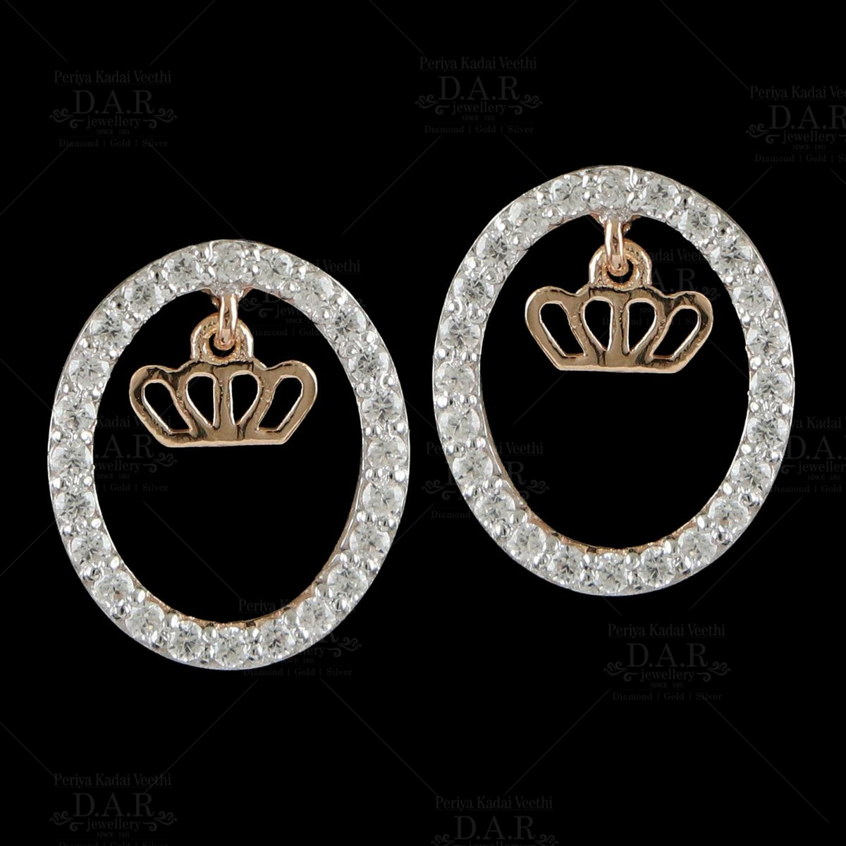 14k Yellow Gold Princess Crown CZ Children Screwback Baby Girls Earrin –  Children Earrings by Lovearing