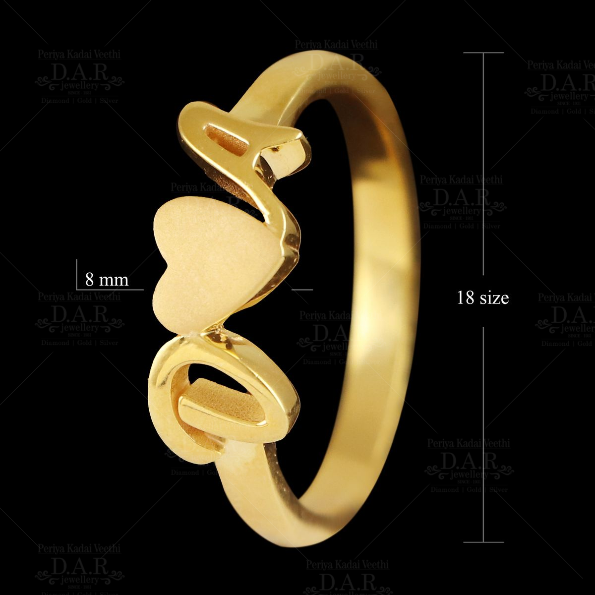 Beaux Bijoux Alphabet Letter A, B, C, D, E, G, H, J, K, L M, N, P, R, S, T  Stackable Initial Hammered Band Ring 14K Gold Plated Sterling Silver  Jewelry for