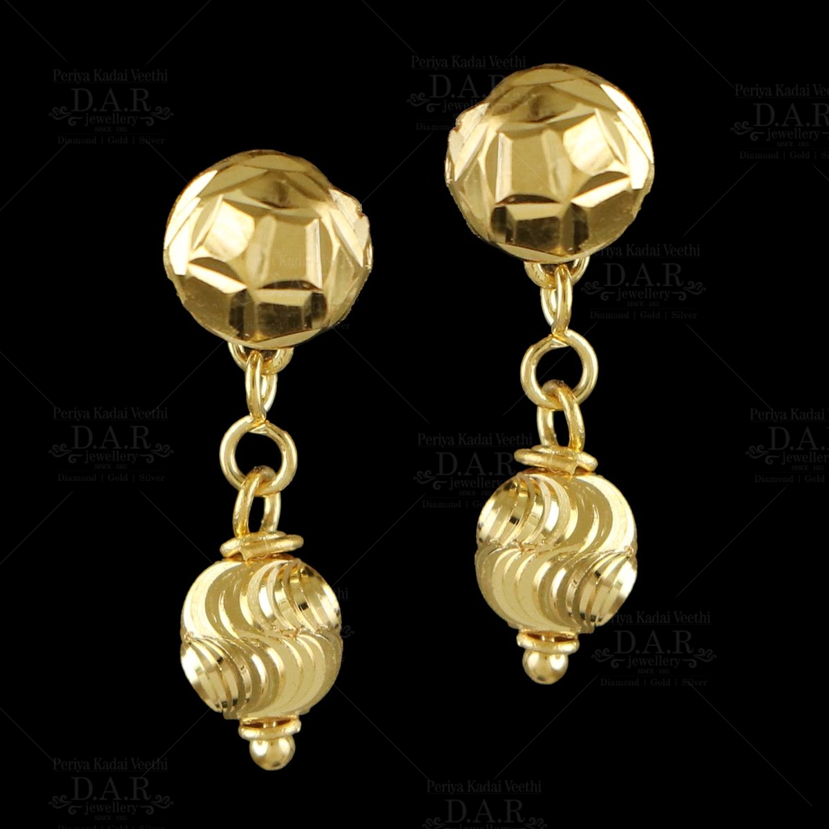 14 Kt, 18 Kt, 22 Kt Yellow Gold Earrings, Hallmark Certified Handmade,  Women's Beads Filigree Wire Wrapped Floral Dangle Drop Earrings - Etsy