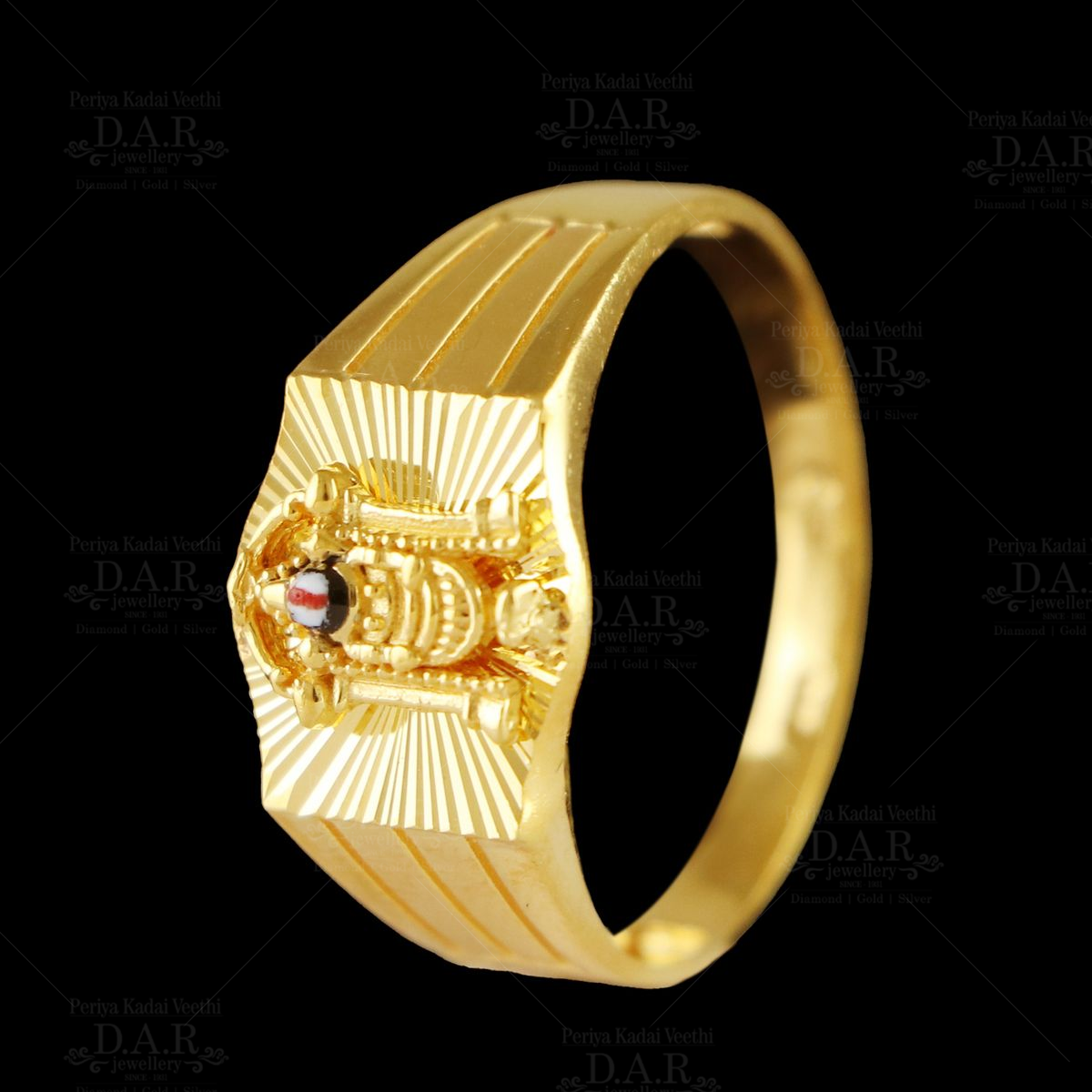 Buy 22K Gold Casting Lord Balaji Ring 93VC1671 Online from Vaibhav Jewellers