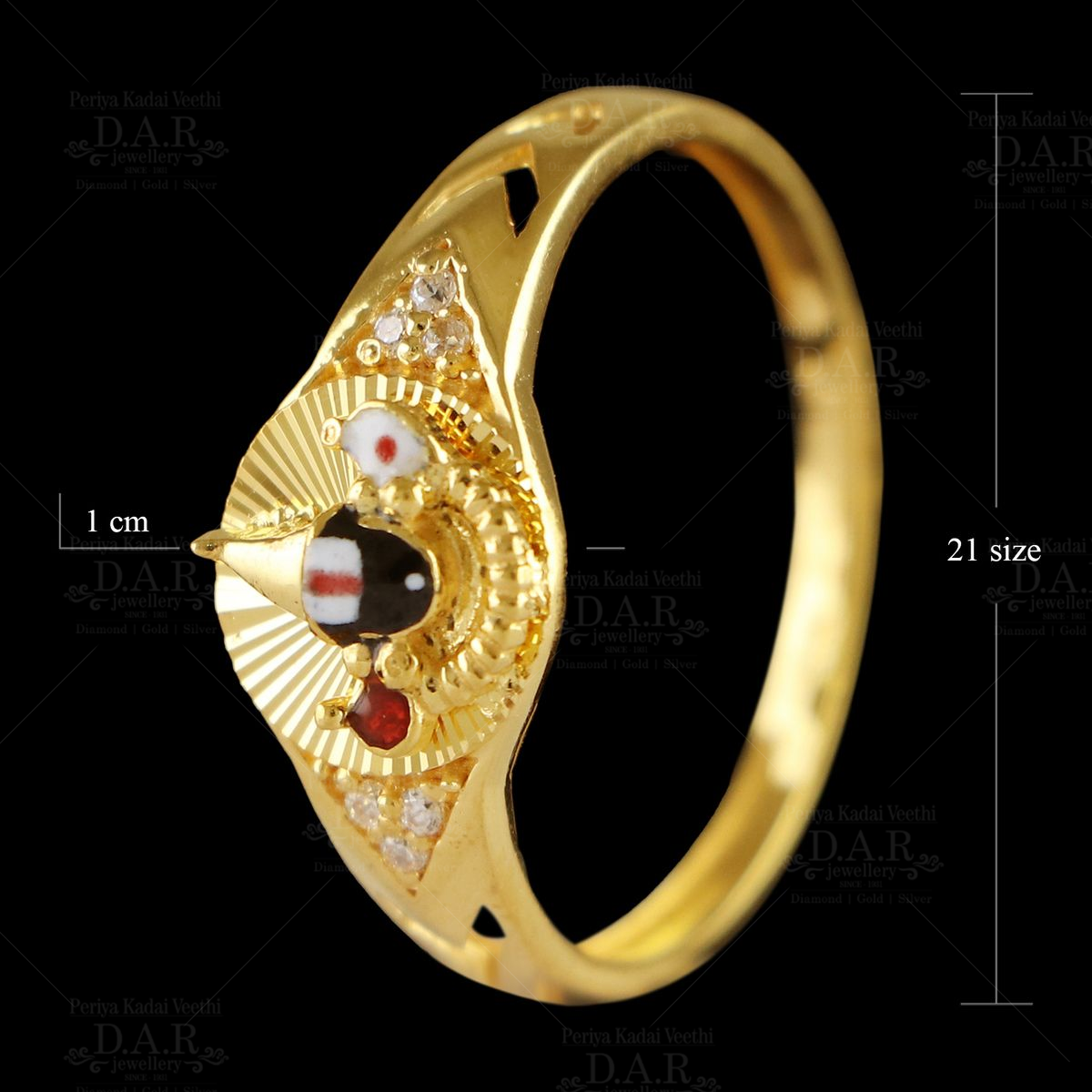 Balaji Ring (for Kids) - BjRi10922 - 22K (Karat) Gold Baby Ring with Lord  Balaji.