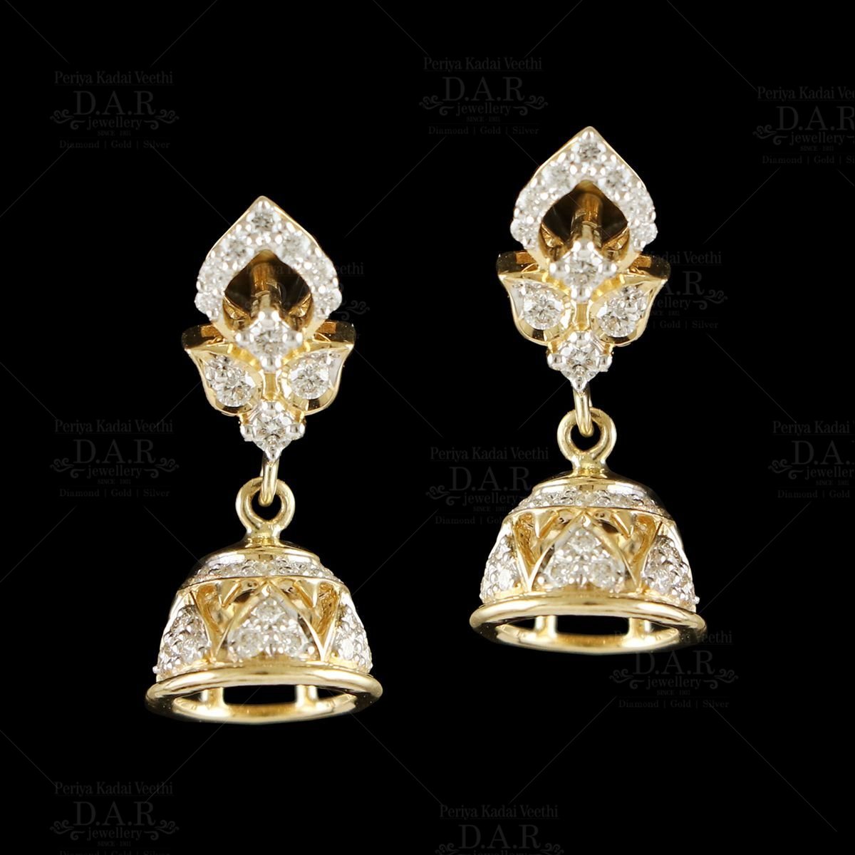 Diamond jhumkas high quality tanishq