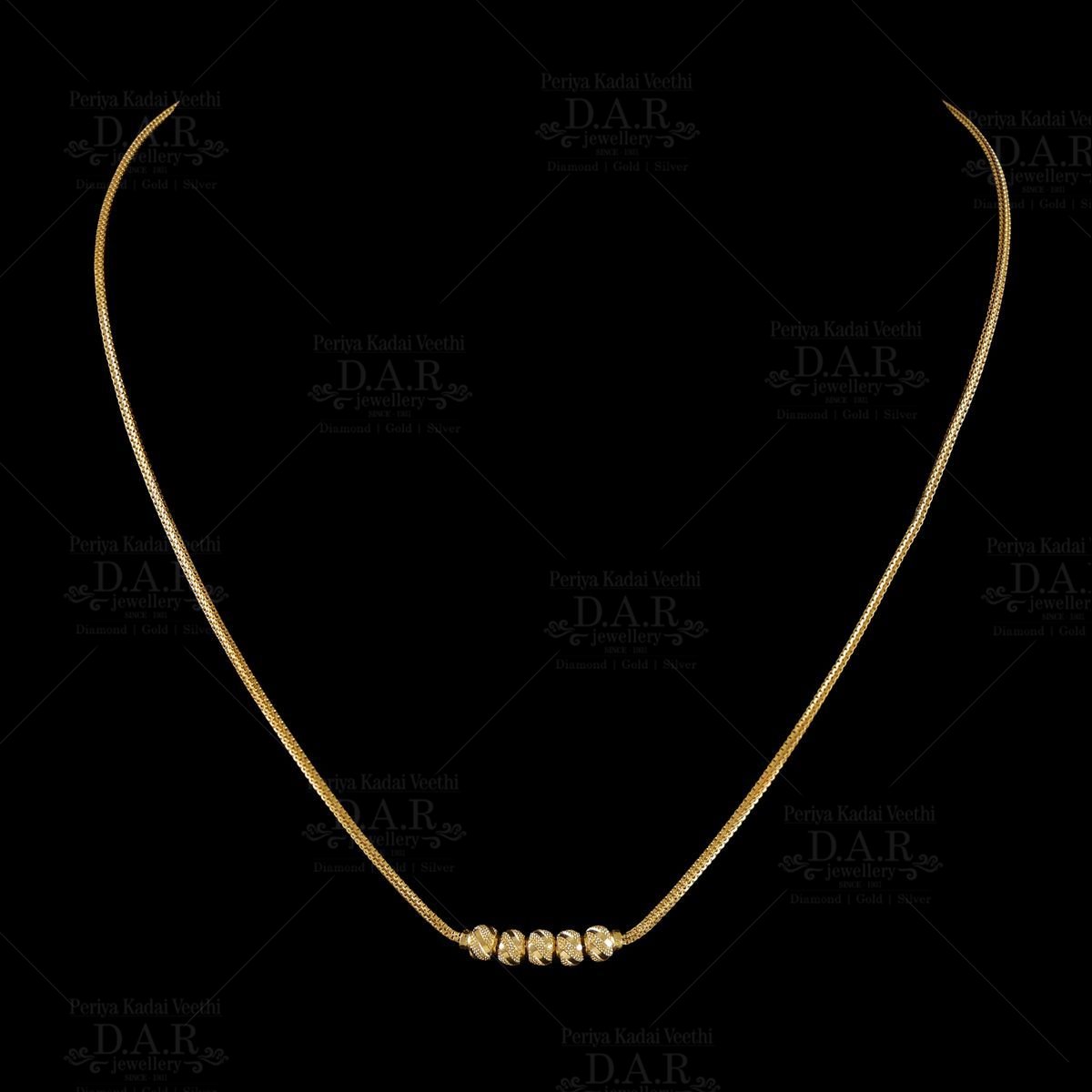 22 KT GOLD MACHINE BALLS CHAIN