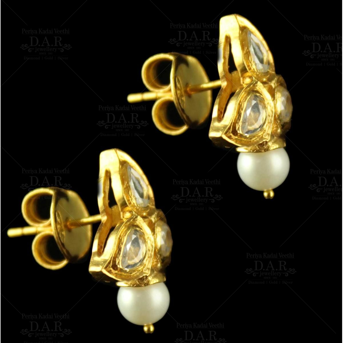 Buy SITAYAN Silver Pearl Earrings Online at Unniyarcha