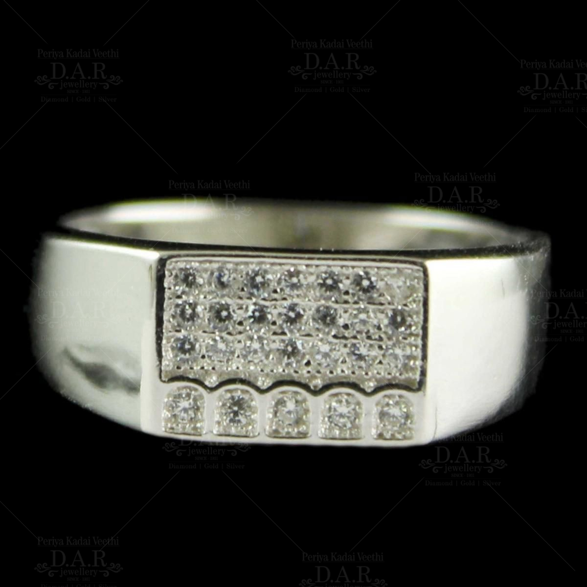 Buy ZAVYA Love Line Rhodium Plated 925 Sterling Silver Men Ring | Shoppers  Stop
