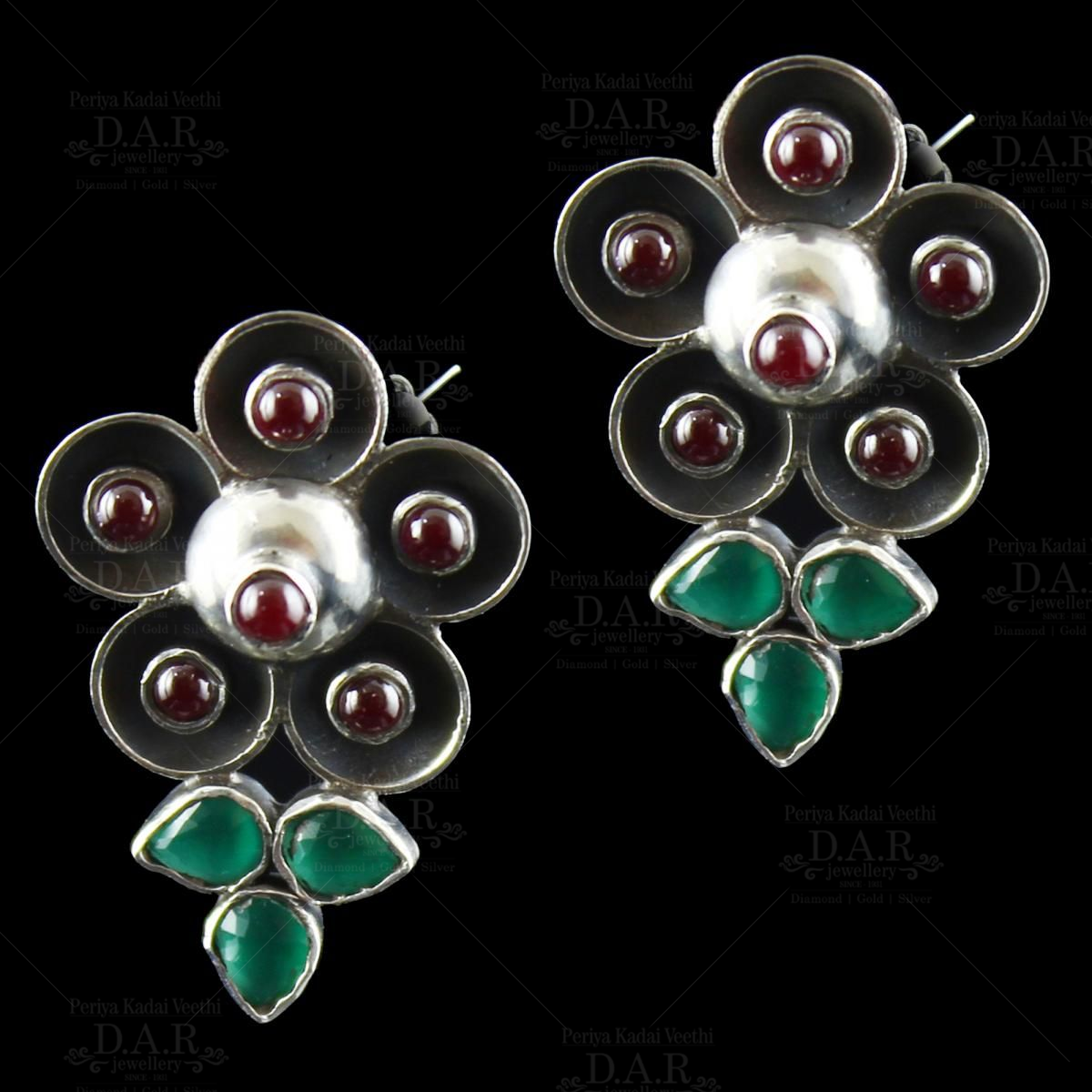 Pearl White Resin Earrings with Red Flower Inlay – Shop Iowa