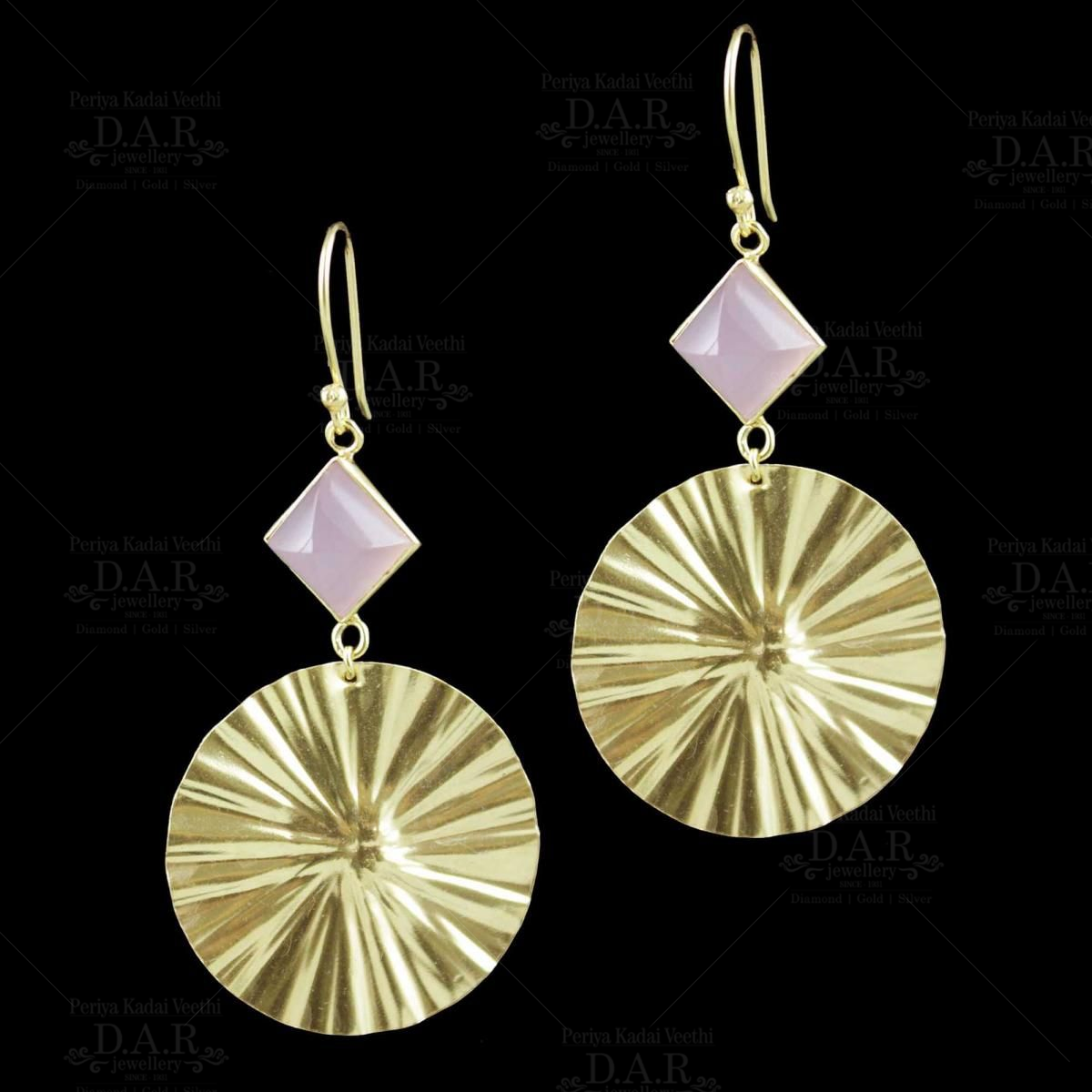 E0182 Big Broad Party Wear Handmade Antique Gold Plated Earrings Synthetic  Stones | JewelSmart.in