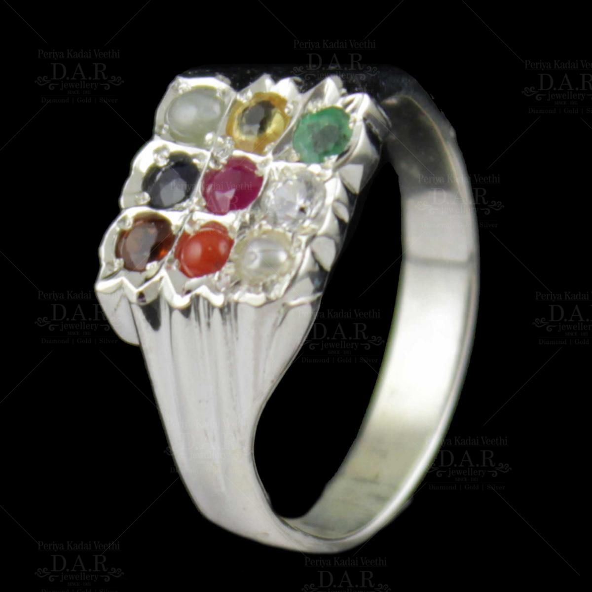 PeenZone PeenZone 92.5 Sterling Silver Navratna Ring For Unisex Sterling  Silver Sapphire, Ruby, Emerald, Cat's Eye, Cubic Zirconia Silver Plated Ring  Price in India - Buy PeenZone PeenZone 92.5 Sterling Silver Navratna