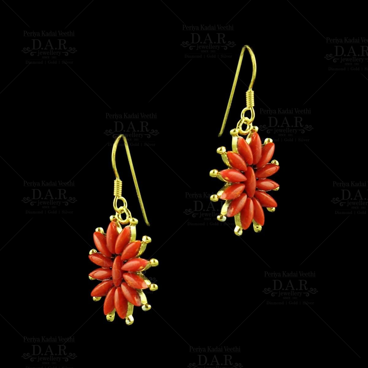 Red Coral Earrings, Indonesia - Women's Peace Collection