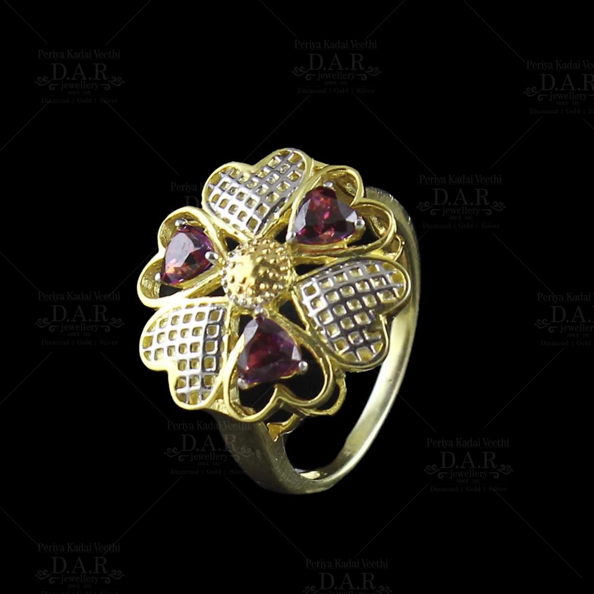 Heart Shape 22KT Metal Yellow Gold Ring for Women | PC Chandra
