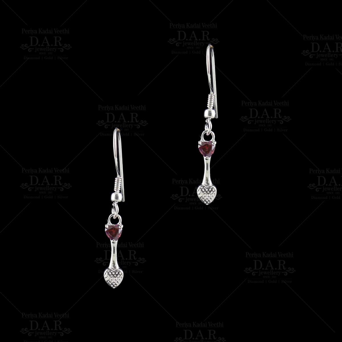 18k White Gold Filled Earrings made w Swarovski Crystal Red Garnet Gemstone  | eBay