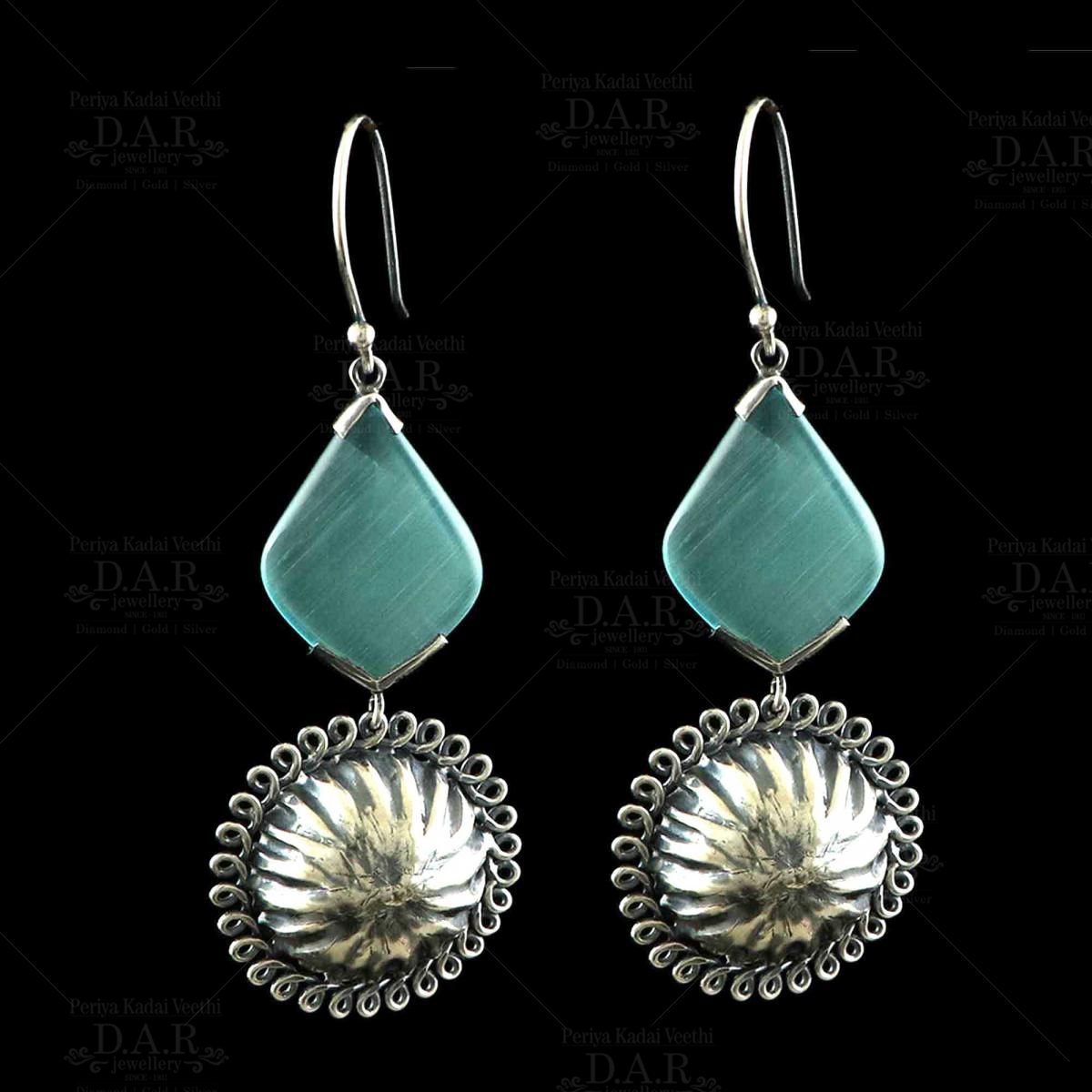 Shop Rubans Rose Gold Plated Stone Hanging Jhumka Earrings. Online at Rubans
