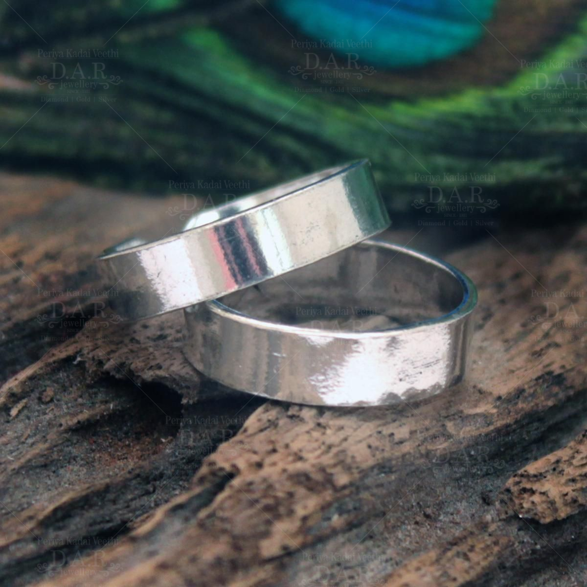 925 Oxidised Silver Toe Rings (2 Rings) | Free Size