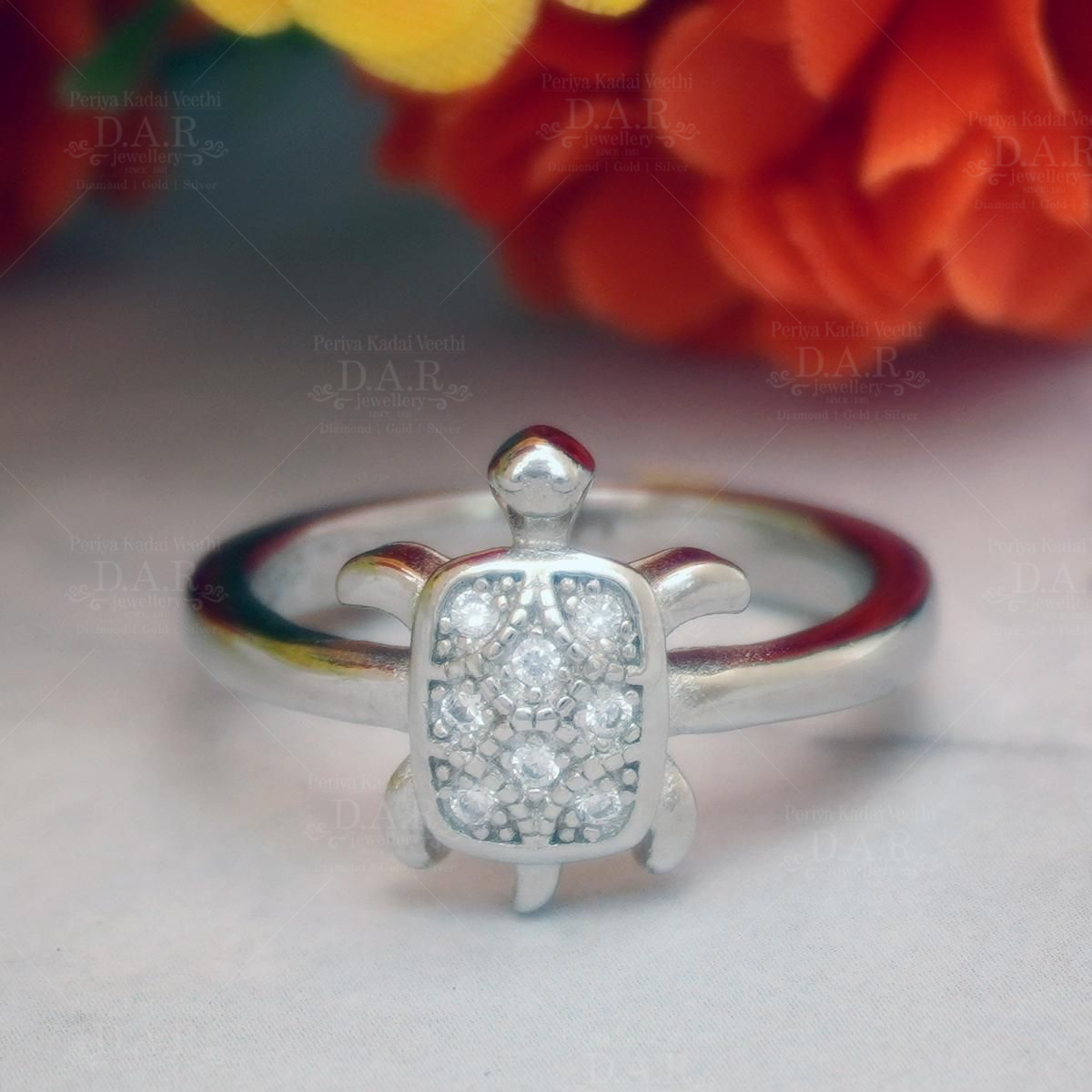 Red color 925 Sterling silver new fancy elegant tortoise ring, blessing aum  or OM ring, amazing AD stone unisex gifting ring wsr13 | TRIBAL ORNAMENTS