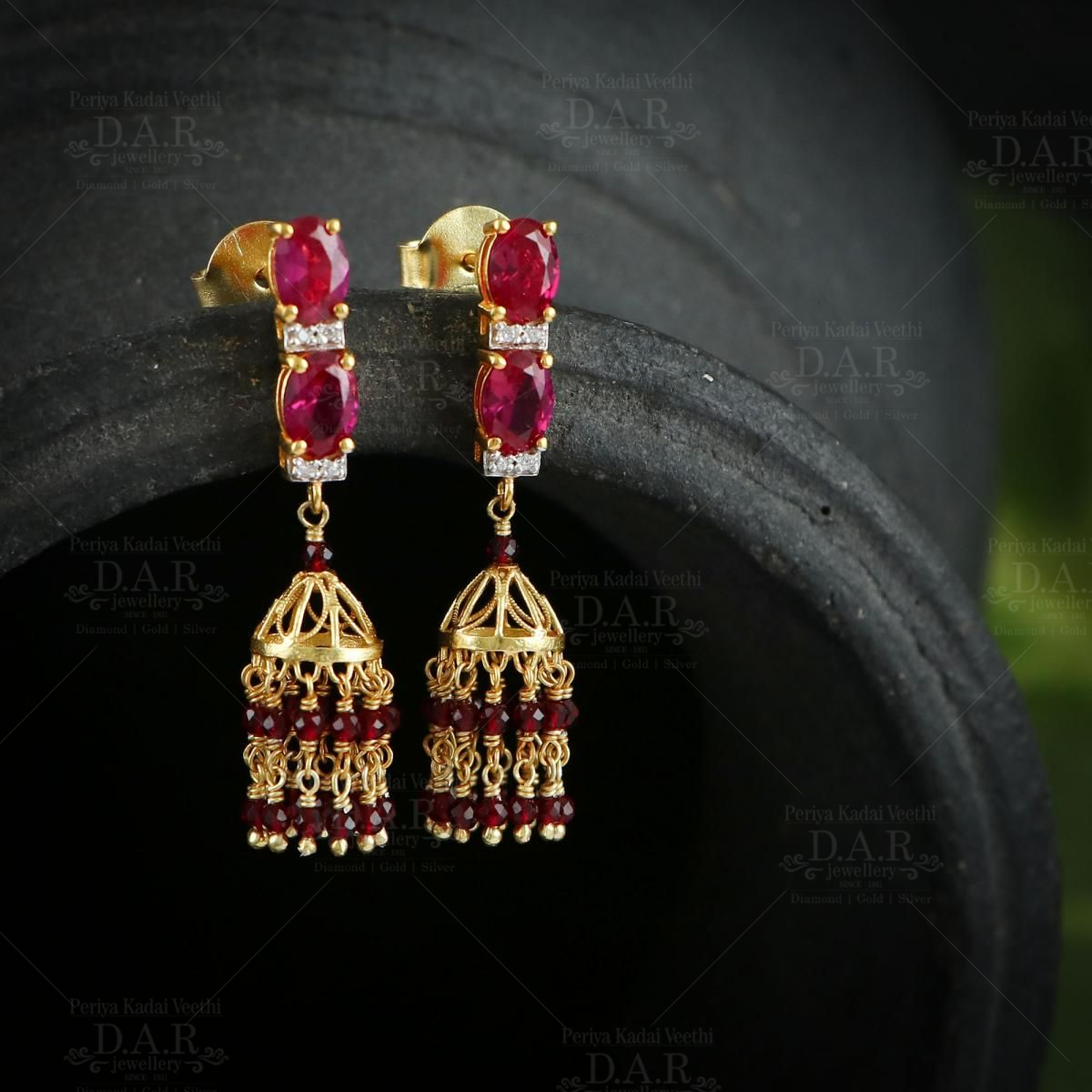 Buy Flare Delicate CZ Cylindrical Jhumka Earrings | Tarinika