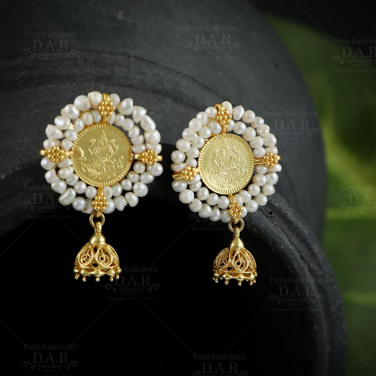 latest gold lakshmi earrings designs with weight // Lakshmi earrings  collections - YouTube