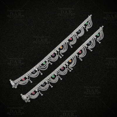 Trendy Womens Zalra Golusu Silver Anklet by Dar Jewellery www.darjewellery