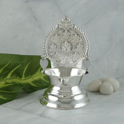 Shop Silver Double Lakshmi Vilakku Embrace Tradition and Spirituality with Divine Craftsmanship DAR Jewellery www.darjewellery