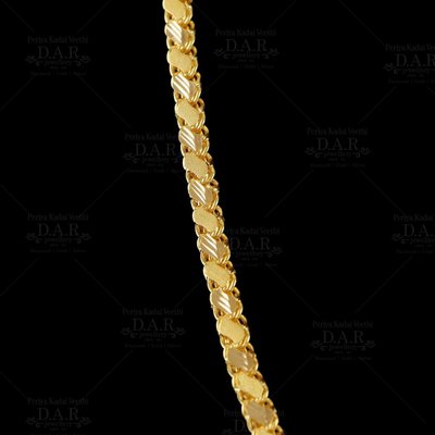 S leaf gold chain discount